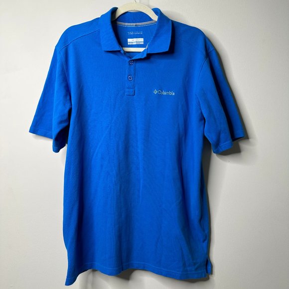 Columbia Other - Columbia Blue Short Sleeve Polo Men's Medium